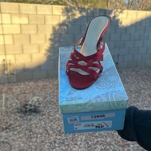 Chico's Red Strappy Heels
